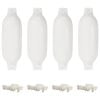 vidaXL Parachoques para barco 4 unidades PVC blanco &Oslash; 11x40 cm