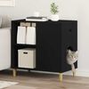 vidaXL Casa para Gatos Negro 72 x 42.5 x 70 cm Madera de ingenier&iacute;a