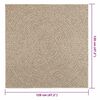 vidaXL Alfombra ZIZUR aspecto yute interior/exterior beige 120x120 cm