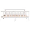 vidaXL Cama sin colch&oacute;n madera maciza de pino blanca 180x200 cm