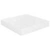 vidaXL Estante flotante de pared 4 uds MDF blanco brillo 23x23,5x3,8cm