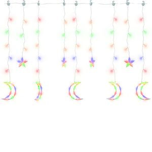 vidaXL Luces estrella y luna 138 LEDs de colores con control remoto