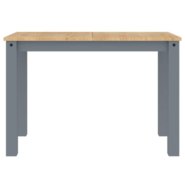 vidaXL Mesa de comedor Panama madera maciza de pino gris 112x60x75 cm