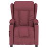 vidaXL Sill&oacute;n reclinable el&eacute;ctrico tela rojo tinto