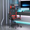 vidaXL Silla gaming tela negro y rojo