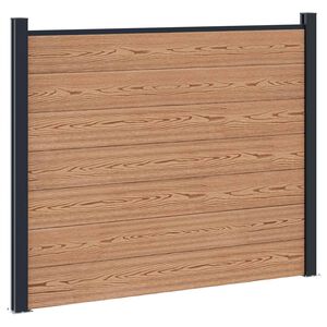 vidaXL Panel de valla WPC y Aluminio Marr&oacute;n