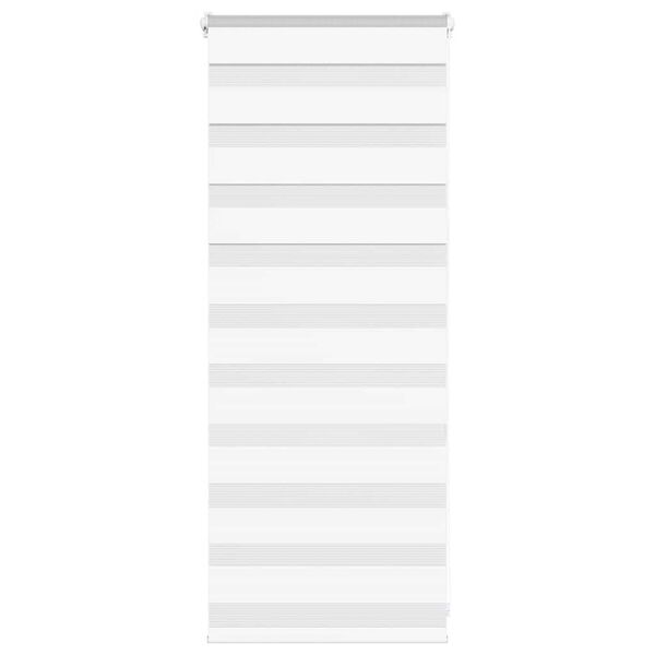 vidaXL Estor cebra blanco 60x100 cm tejido ancho 55,9 cm poli&eacute;ster