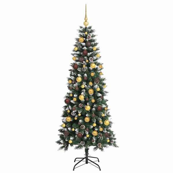 vidaXL &Aacute;rbol de Navidad artificial Verde 180 cm PVC, Pl&aacute;stico y Acero