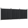 vidaXL Panel de valla WPC gris 526x186 cm