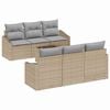 vidaXL Juego de Sof&aacute; 7 uds. Beige y Gris Claro 55 x 55 x 37 cm