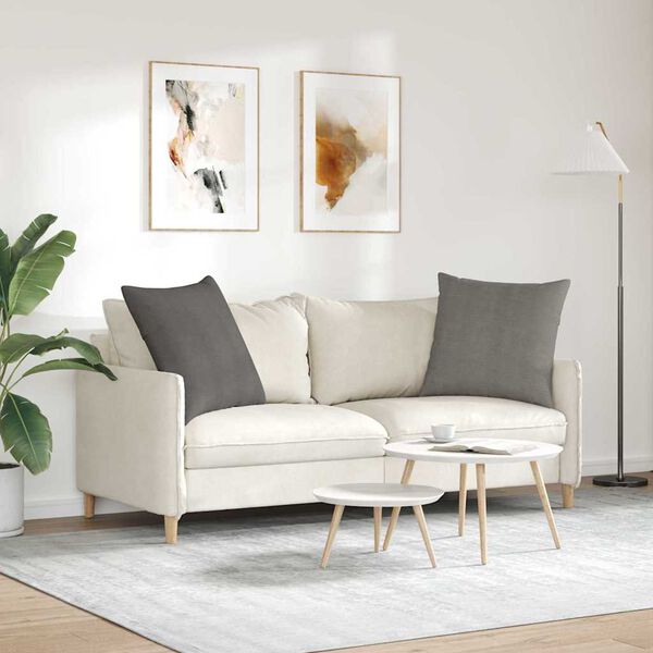 vidaXL Cojines de sof&aacute; 2 pcs Gris Claro 60 x 60 cm Tela de pana