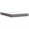 vidaXL Cama box spring con colch&oacute;n tela gris taupe 140x200 cm