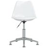 vidaXL Sillas de comedor giratorias 2 unidades cuero sint&eacute;tico blanco