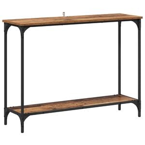 vidaXL Mesa Consola con estante Madera vieja 101 x 30.5 x 75 cm