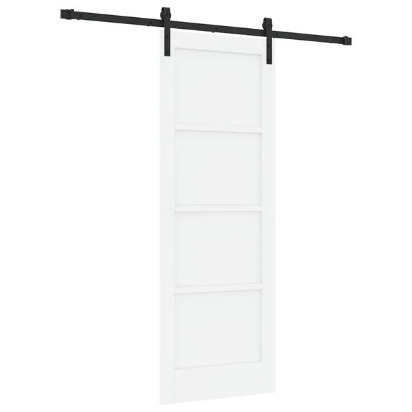 vidaXL Puerta Corredera y Negro 73,5 x 198,5 cm Madera de pino macizo