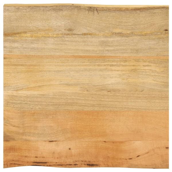 vidaXL Tablero de mesa borde natural madera maciza mango 40x40x3,8 cm