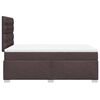 vidaXL Cama box spring con colch&oacute;n tela marr&oacute;n oscuro 120x190 cm