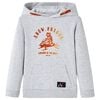 vidaXL Sudadera infantil con capucha gris y naranja 92