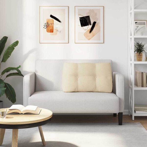 vidaXL Coj&iacute;n de Espalda Crema 80 x 24 x 50 cm tela