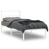 vidaXL Estructura cama sin colch&oacute;n con cabecero metal blanco 90x200 cm