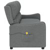 vidaXL Sillón de masaje reclinable 3 plazas tela gris claro