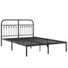 vidaXL Estructura cama sin colch&oacute;n con cabecero metal negro 140x190 cm