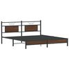 vidaXL Estructura de cama sin colch&oacute;n roble marr&oacute;n 183x213 cm