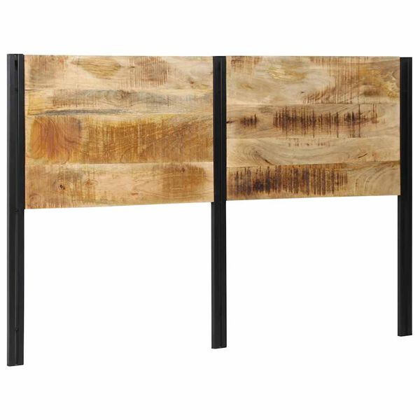 vidaXL Cabecero 160 cm Madera Maciza Mango y Hierro