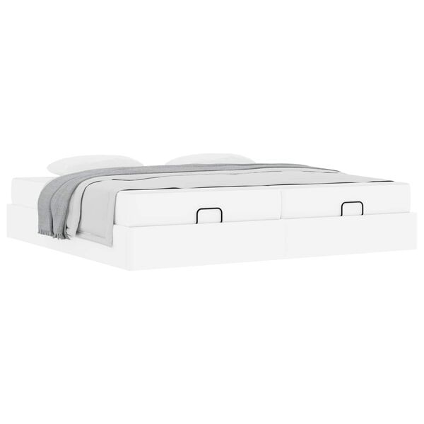 vidaXL Estructura de cama con colch&oacute;n con colch&oacute;n 2 pcs PVC
