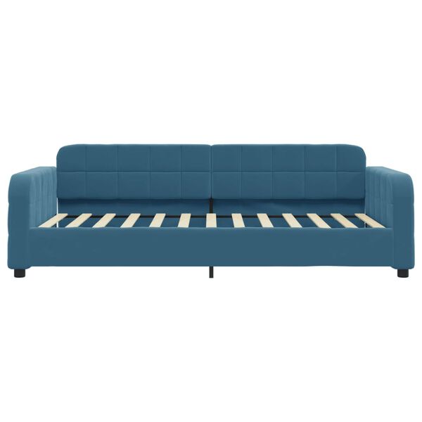 vidaXL Sof&aacute; cama sin colch&oacute;n terciopelo azul 90x200 cm