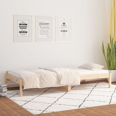 vidaXL Sofá cama de madera maciza de pino 80x200 cm