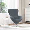 vidaXL Sill&oacute;n huevo Gris oscuro Terciopelo