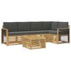 vidaXL Conjunto de sof&aacute;s de exterior 6 uds. Blanco y Antracita