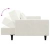 vidaXL Sof&aacute; cama de 2 plazas con dos almohadas terciopelo color crema
