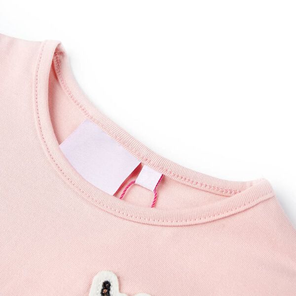 Camiseta infantil rosa claro 128