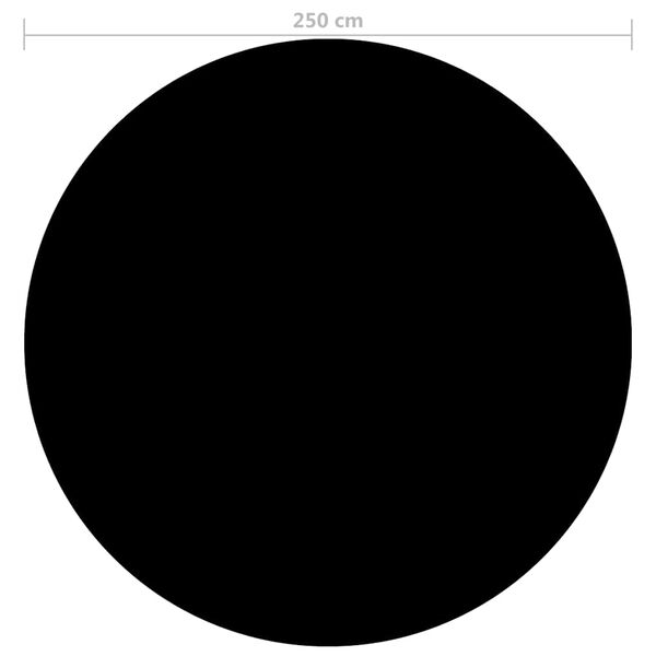 vidaXL Cubierta de piscina PE negra 250 cm