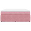 vidaXL Cama box spring con colch&oacute;n terciopelo rosa 180x200 cm