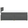 vidaXL Cama box spring con colchón tela gris oscuro 120x200 cm