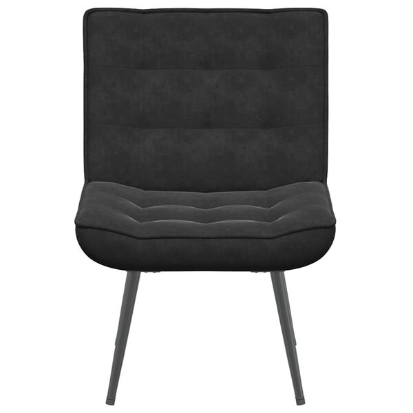 vidaXL Sill&oacute;n de relax terciopelo negro 64x74x84 cm