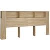 vidaXL Mueble cabecero color roble Sonoma 220x18,5x104,5 cm