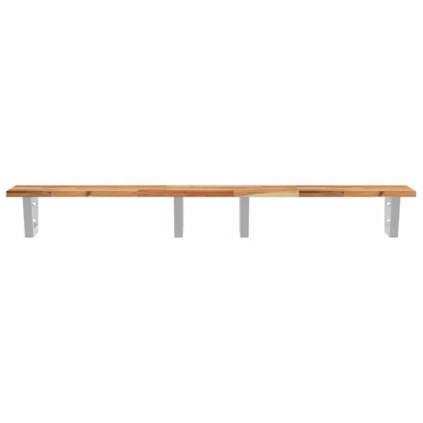 vidaXL Estante de lavabo de pared acero y madera maciza de acacia