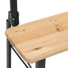 vidaXL Mesa y bancos plegables de bar 3 piezas madera maciza de abeto