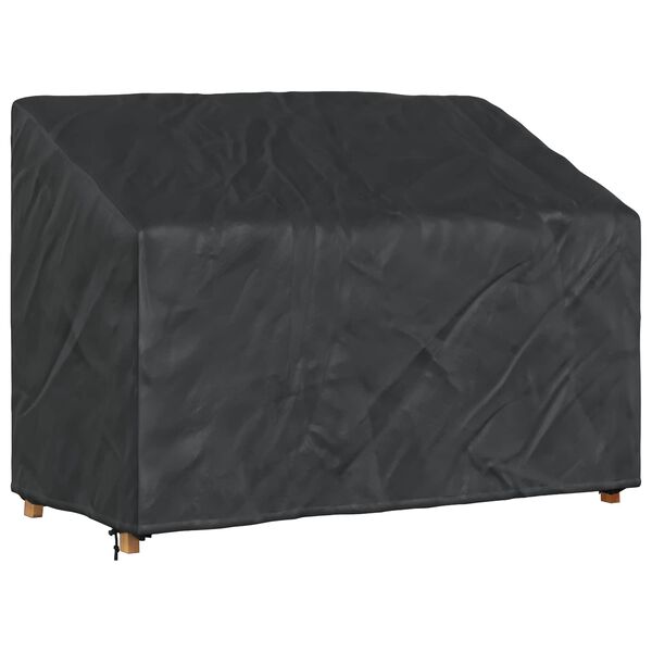 vidaXL Funda para banco de jardín Negro 134 x 70 x 65 / 94 cm Tela 600D