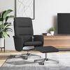 vidaXL Sill&oacute;n reclinable de masaje con reposapi&eacute;s tela negro