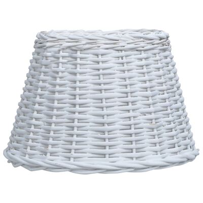 vidaXL Pantalla de lámpara de mimbre blanco 50x30 cm