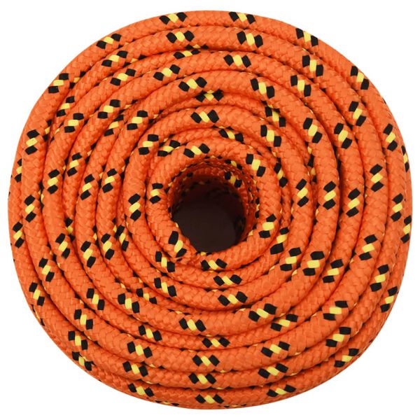 vidaXL Cuerda de barco polipropileno naranja 14 mm 50 m