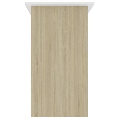 vidaXL Escritorio madera contrachapada blanco roble Sonoma 80x45x74 cm