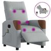 vidaXL Sillón reclinable de masaje eléctrico tela gris claro