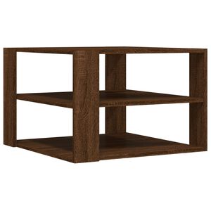 vidaXL Mesa de centro madera ingenier&iacute;a roble marr&oacute;n 58x58x40 cm