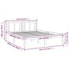 vidaXL Estructura de cama madera maciza blanca King Size 150x200 cm